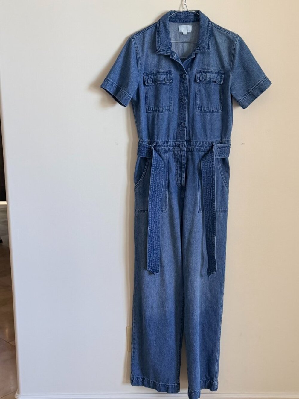 EVERY Denim Shortsleeve Junpsuit, M